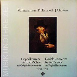 Double concertos / by J. S. Bach and his sons [Carl Philipp Emanuel Bach, Johann Christian Bach... [et al.]] | Bach, Johann Sebastian (1685-1750). Compositeur